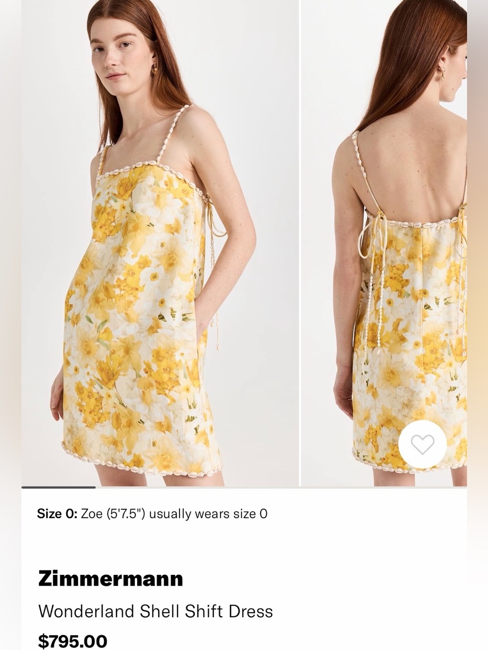 Zimmermann Wonderland Shell Shift Dress